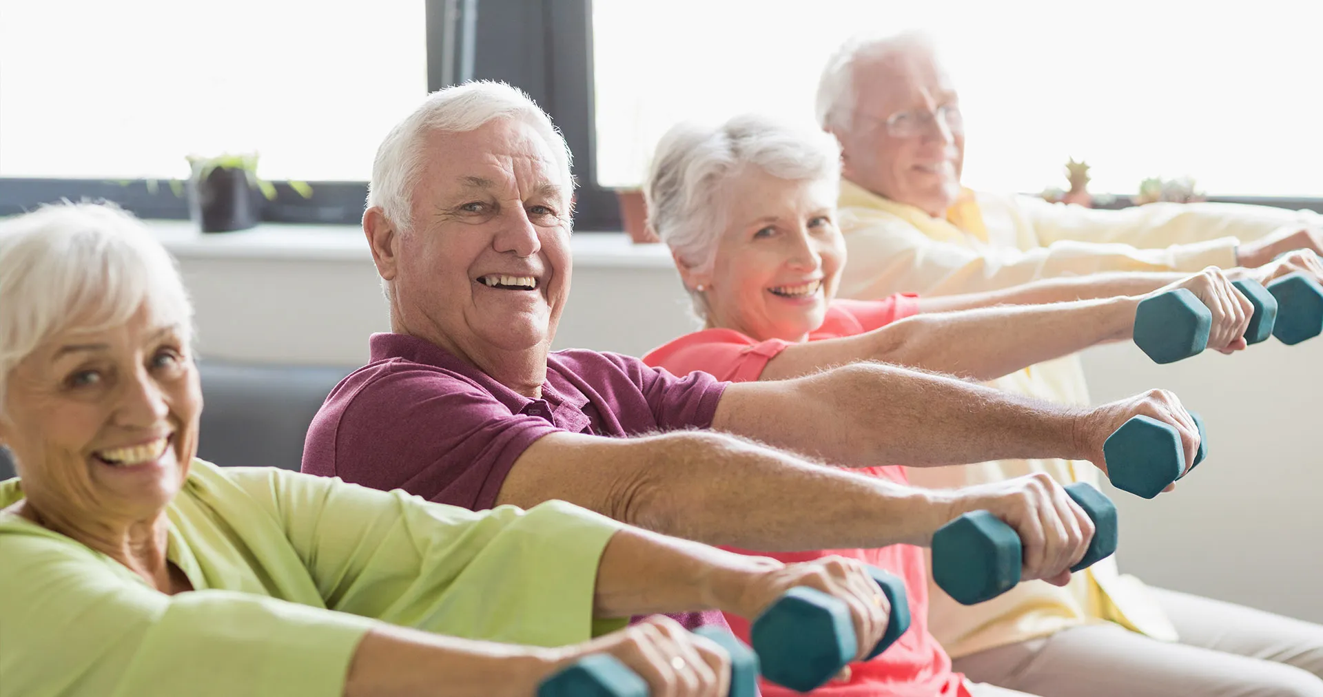 Older adults exercising